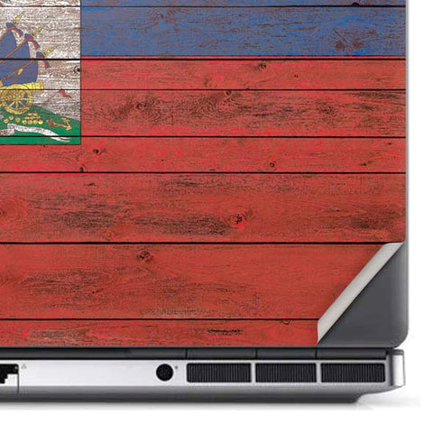 Haiti Flag Dark Wood Dell Precision Skin